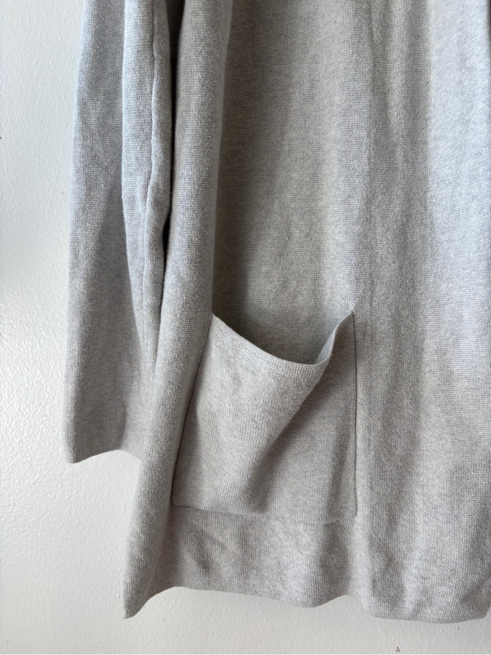 J. Crew Chelsea Sweater Blazer Open-Front Shawl Collar Size Medium Light Gray - Picture 5 of 9